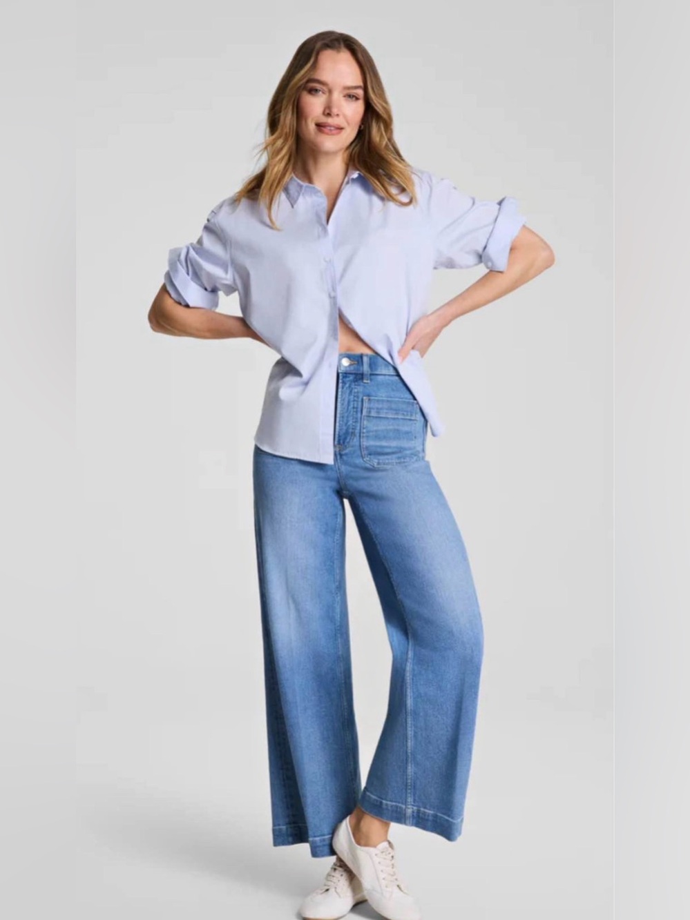 🆕 SPANX SPANXshape™ Authentic 360 Patch
Pocket Crop Wide Leg Jeans